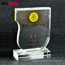 Placas de premio de cristal de diseño de logotipo personalizado